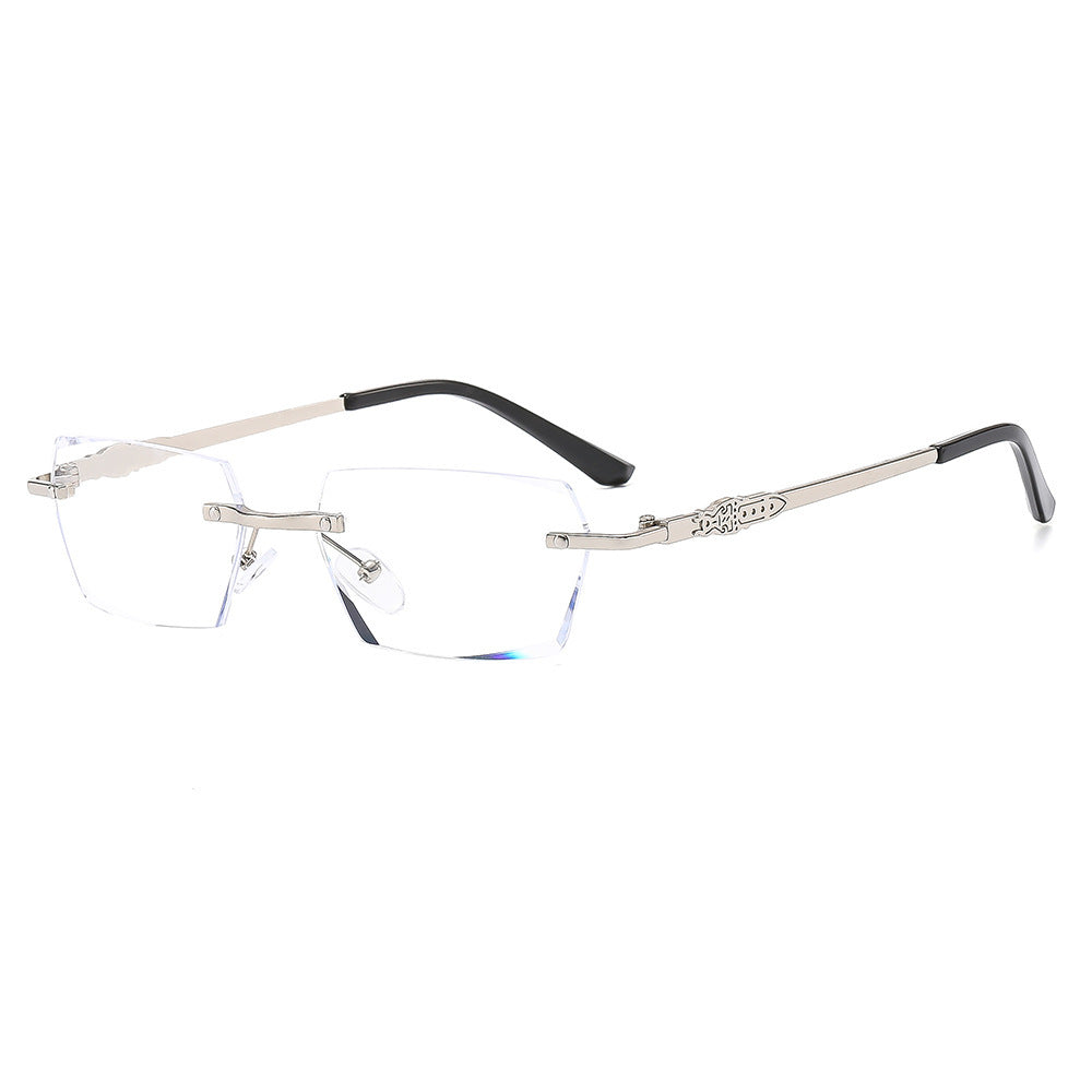 🔥Metal Frameless Highgrade Reading Glasses👍Blocks Blue Light, Radiation, and ultraviolet rays, Relieves Eye Fatigue👓️