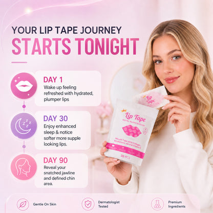 Tryviralnow lip tape  Hydrating Collagen Mouth Tape