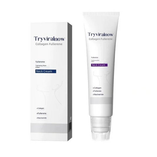 Roller Massage Neck Cream 🧴 Collagen & Hyaluronic Acid | Firms Neck, Reduces Wrinkles & Double Chin