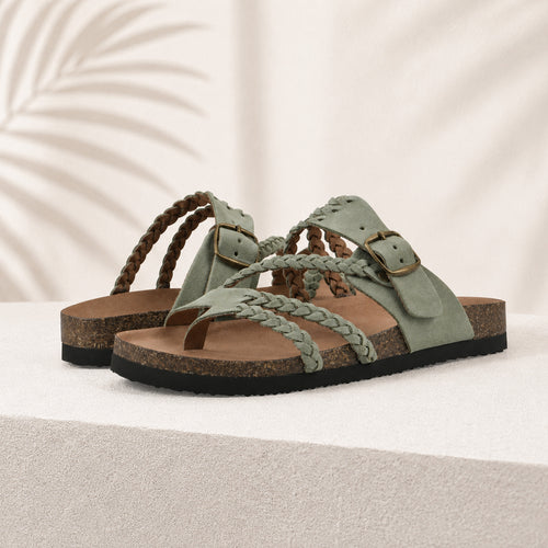 Hayleigh Braided Cork Sandals – Your Feet Called. They Want These.