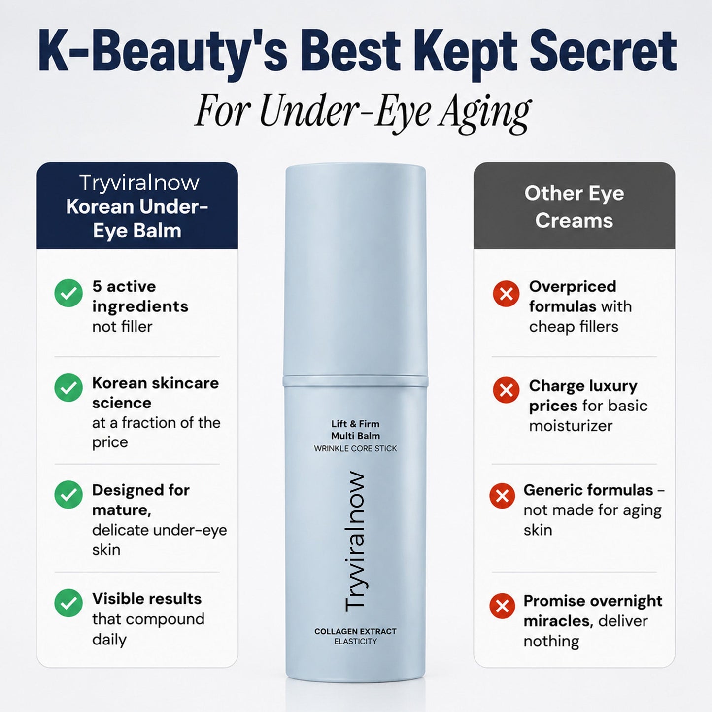 Tryviralnow - Korean Under Eye Balm