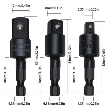 🔥LAST DAY 49% OFF - 🛠️6Pcs Right Angle Drill Attachment Set with 105° Angle Drill Adapter and Impact Grade Socket Adapter