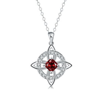 Mystical Birthstone Witches Knot Necklace – Natural Crystal🔮💞Protect Your Loved Ones