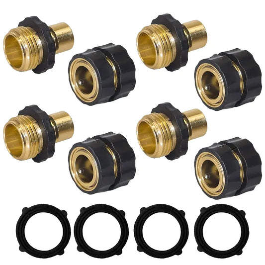 Garden Hose Quick Connector, 3/4 Inch Male and Female Garden Hose Fitting Quick Connector