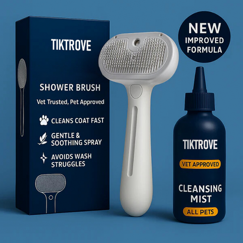 Tryviralnow FreshFur Shower Brush + Cleansing Mist