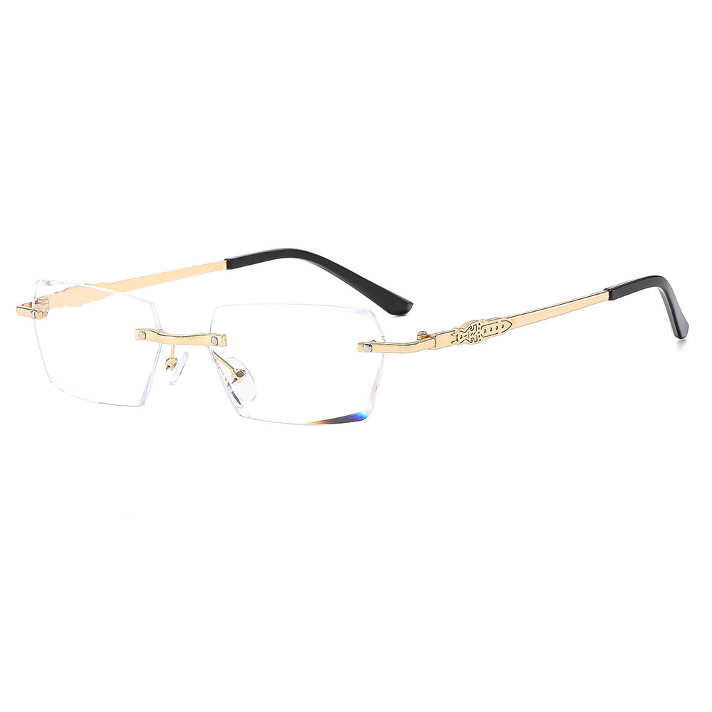 🔥Metal Frameless Highgrade Reading Glasses👍Blocks Blue Light, Radiation, and ultraviolet rays, Relieves Eye Fatigue👓️