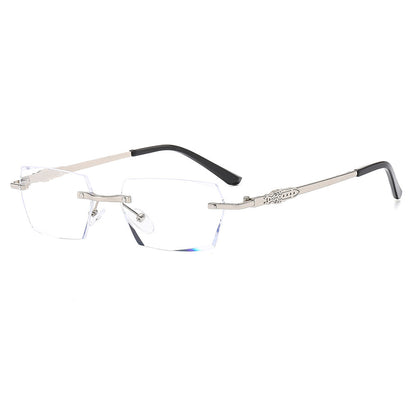 🔥Metal Frameless Highgrade Reading Glasses👍Blocks Blue Light, Radiation, and ultraviolet rays, Relieves Eye Fatigue👓️