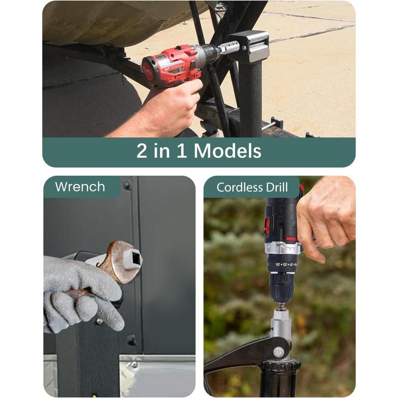 Stainless Steel Trailer Jack Electric Drill Adapter