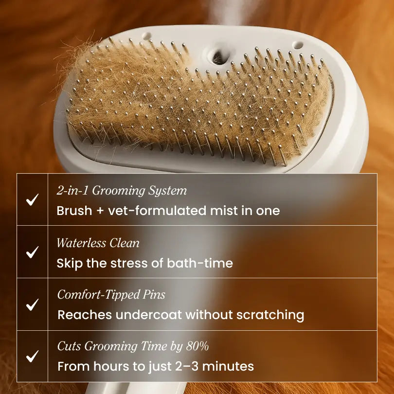 Tryviralnow FreshFur Shower Brush + Cleansing Mist